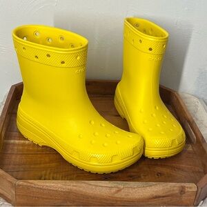 CROCS Womens Yellow Rain Boots Womens 9 Men’s 7